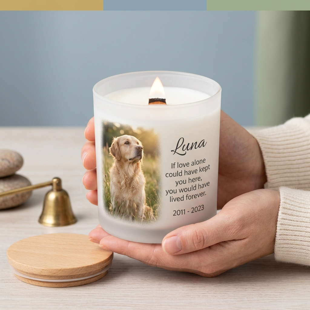 Pet Loss Memorial Candle — For the family member who wasn't human.